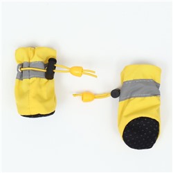 Ботинки для собак «Уют» с утяжкой, набор 4 шт., размер 5 (5.5×4.5 см), жёлтые