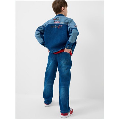 Брюки текстильные джинсовые для мальчиков