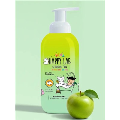 Happy Lab Kids Детское мыло-пенка для рук и тела, сладкое яблочко, 500 мл 28446