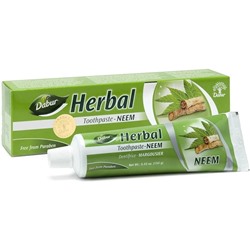 Dabur Herbal Tooth Paste - Neem / Дабур Зубная Паста С Нимом 120 г