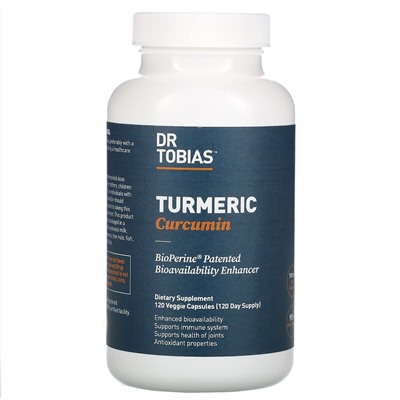 Dr. Tobias, Turmeric Curcumin, 120 Veggie Capsules