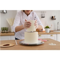Палочки-дюбели для кондитерских изделий, d=1.8 см, 32 см, 4 шт., пластик, белые
