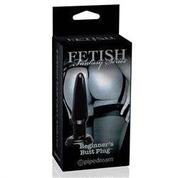 Черная малая анальная пробка Beginners Butt Plug - 10 см.