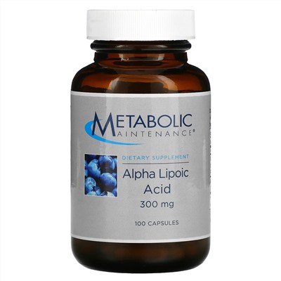 Metabolic Maintenance, Альфа-липоевая кислота, 300 мг, 100 растительных капсул