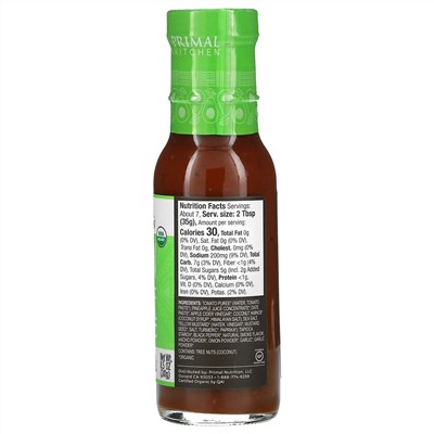 Primal Kitchen, Organic, Hawaiian Style BBQ Sauce, 8.5 oz (241 g)