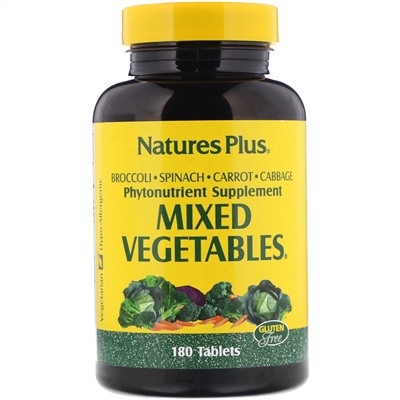Nature's Plus, Mixed Vegetables, 180 таблеток