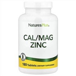 Nature's Plus, Кальций, магний, цинк, 180 таблеток
