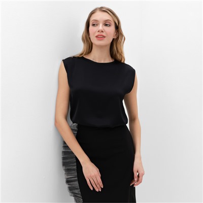 Майка женский MINAKU: Casual Collection, размер 44, чёрная