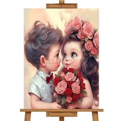 Набор для рисования "Картина по номерам 40х50 см. Милая парочка"