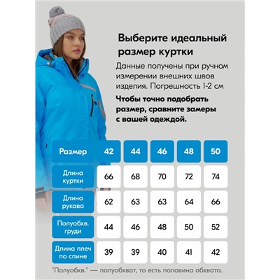 Горнолыжный костюм женский зимний синего цвета 07017S