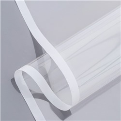 Пленка для цветов и букетов, глянцевая прозрачная «Полоса», 57 ± 2 см × 10 м, белый