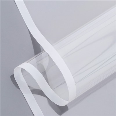 Пленка для цветов и букетов, глянцевая прозрачная «Полоса», 57 ± 2 см × 10 м, белый