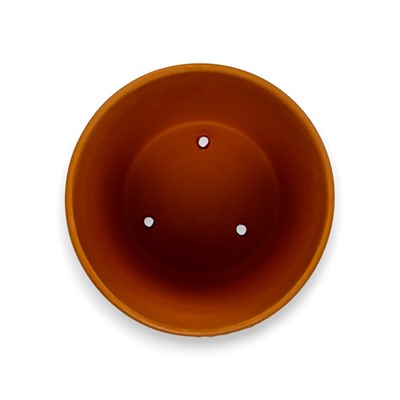 Горшок для цветов «Голландия», 2.6 л, d=17.5 см, h=16 см, керамический, с поддоном, коричневый