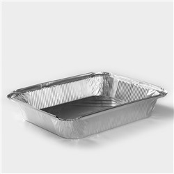 Формы для выпечки и запекания Доляна, набор 2 шт., 3.18 л, 32×26×6.5 см, фольга, серебристые