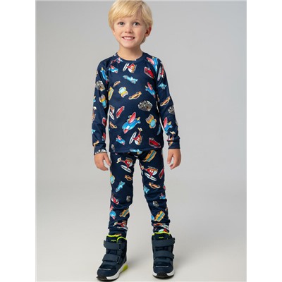 Термокомплект трикот. для мальчиков: фуфайка (футболка) с длин. рук, брюки