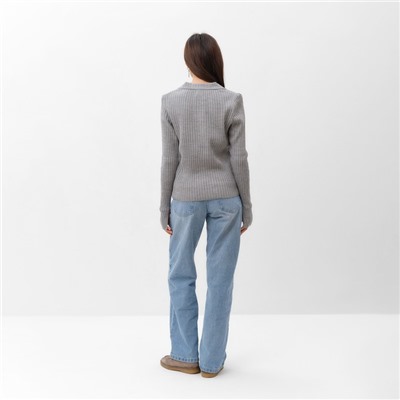 Джемпер с V-горловиной женский MIST, размер 40-42, серый