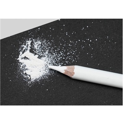 Карандаши угольные, белые, 3 шт. в наборе, средние