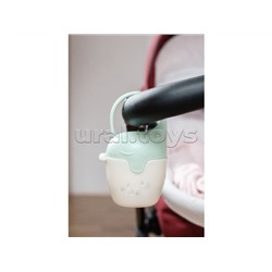 Контейнер для соски-пустышки "Слоник", с пустышкой, зеленый