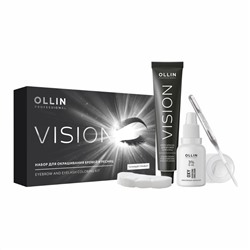 Ollin Набор для окрашивания бровей и ресниц / Vision, темный графит 22371