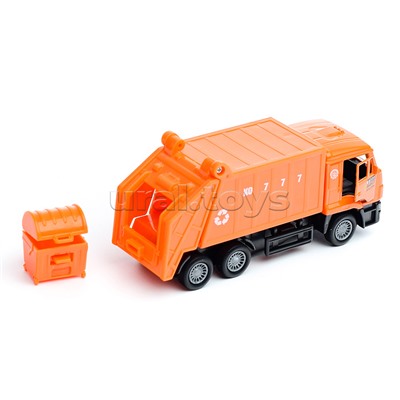 Машина металл KAMAZ Мусоровоз, 12 см, двери, подвижные детали, инерц.