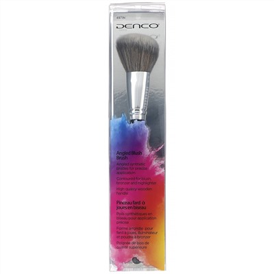 Denco, Скошенная кисть для румян, 1 шт.