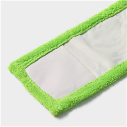 Насадка для плоской швабры «Доляна», 40×10 см, микрофибра, 60 г, зелёная