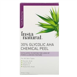 InstaNatural, химический пилинг с 30% гликолевой кислотой АГК, 30 мл (1 жидк. унция)