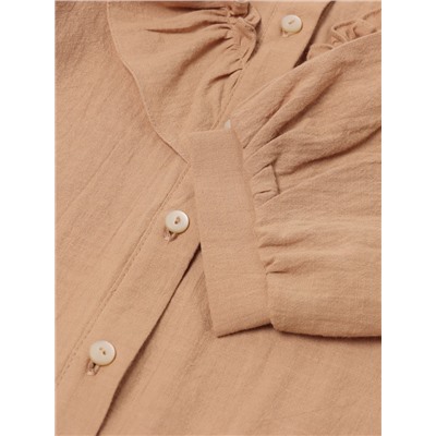 Блузка для девочки MINAKU, бежевая, рост 122 см