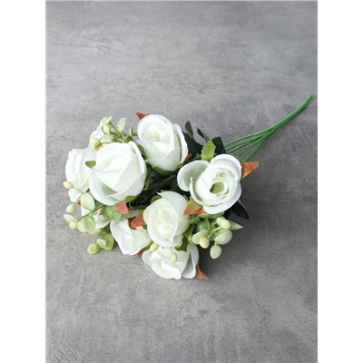 Цветок искусственный Букет роз 30 см / SGT-153 /уп 2/300/ (Розовый)