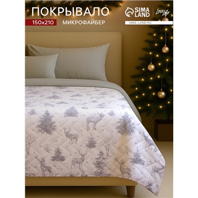 Покрывало LoveLife 1.5 сп «Зимняя сказка» 150×210±5 см, микрофайбер, 100% п/э