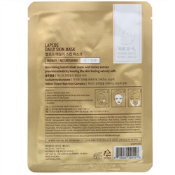 Lapcos, тканевая маска с медом, питательная, 1 шт., 27 мл (0,91 жидк. унции)