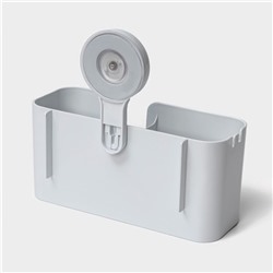 Полка для ванной Доляна Witlen, органайзер настенный, на липучке, 21×19×9 см, белая