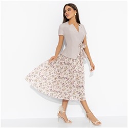 Костюм с юбкой нарядный, Актуально сегодня (2 в 1, бежевый)