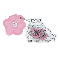 Набор зажимов для бумаг 15х25мм "БЕЛЫЙ КОТИК" 10 шт розовый 71501 Феникс