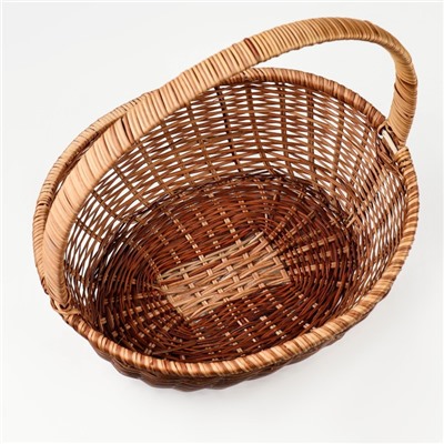 Корзина плетёная, 34×27×13/39 см, лоза, кукуруза