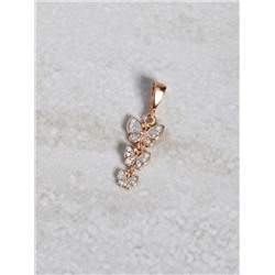 Подвеска из золочёного серебра с фианитами - Бабочки п-036р200