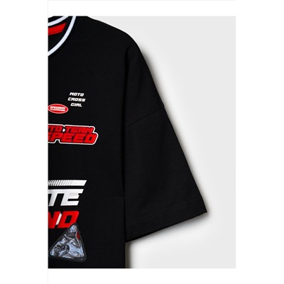 Комплект трикотажный для девочек: фуфайка (футболка), шорты PLAYTODAY, 1240271