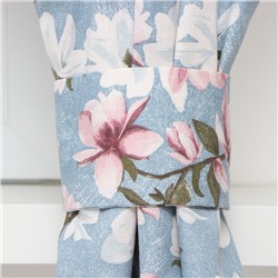 Комплект штор для кухни с подхватами «Доляна. Магнолия», 150×180 см - 2 шт., 50% хлопок, 50% п/э