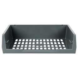 Лоток для бумаг горизонтальный РЕСПЕКТ серый ЛТГ-31161 Стамм