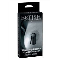Чёрные виброзажимы на соски SILICONE NIPPLE TEAZERS