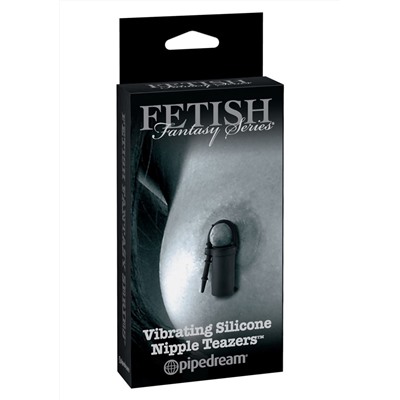 Чёрные виброзажимы на соски SILICONE NIPPLE TEAZERS