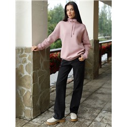 Худи среднего объема из футера трехнитики c начесом