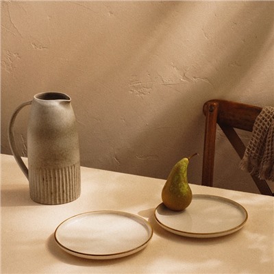 Тарелки SL Home «Леггеро», d=18 см, набор 2 шт., фарфор, бежевые