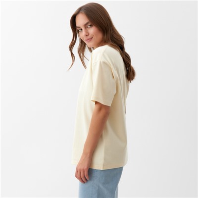 Футболка женская KAFTAN: Basic line, цвет молочный, размер 40-42