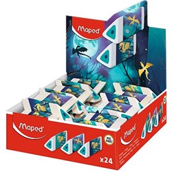 Ластик "ДРАКОН/DRAGON" треугольный, карт.футляр 119527 Maped