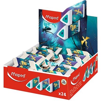 Ластик "ДРАКОН/DRAGON" треугольный, карт.футляр 119527 Maped