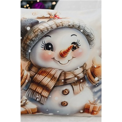 Наволочка декоративная новогодняя 2 шт 3D эффект велюр НАТАЛИ, 1221263