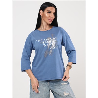 Фрактал - футболка индиго