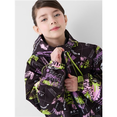 Куртка текстильная с полиуретановым покрытием для девочек (ветровка)