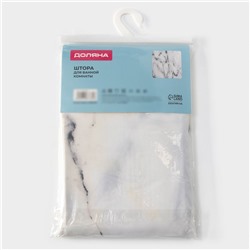 Штора для ванной Доляна «Мрамор» с люверсами, 180×180 см